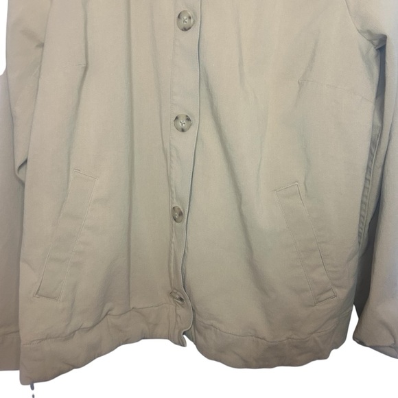 J.Jill chino jacket button down tan khaki size medium - Picture 6 of 8